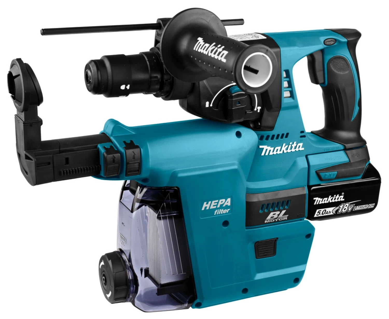 Makita DLX7020TX1 18V Li-ion accu 7-delige combiset (2x 5.0Ah accu) in tas