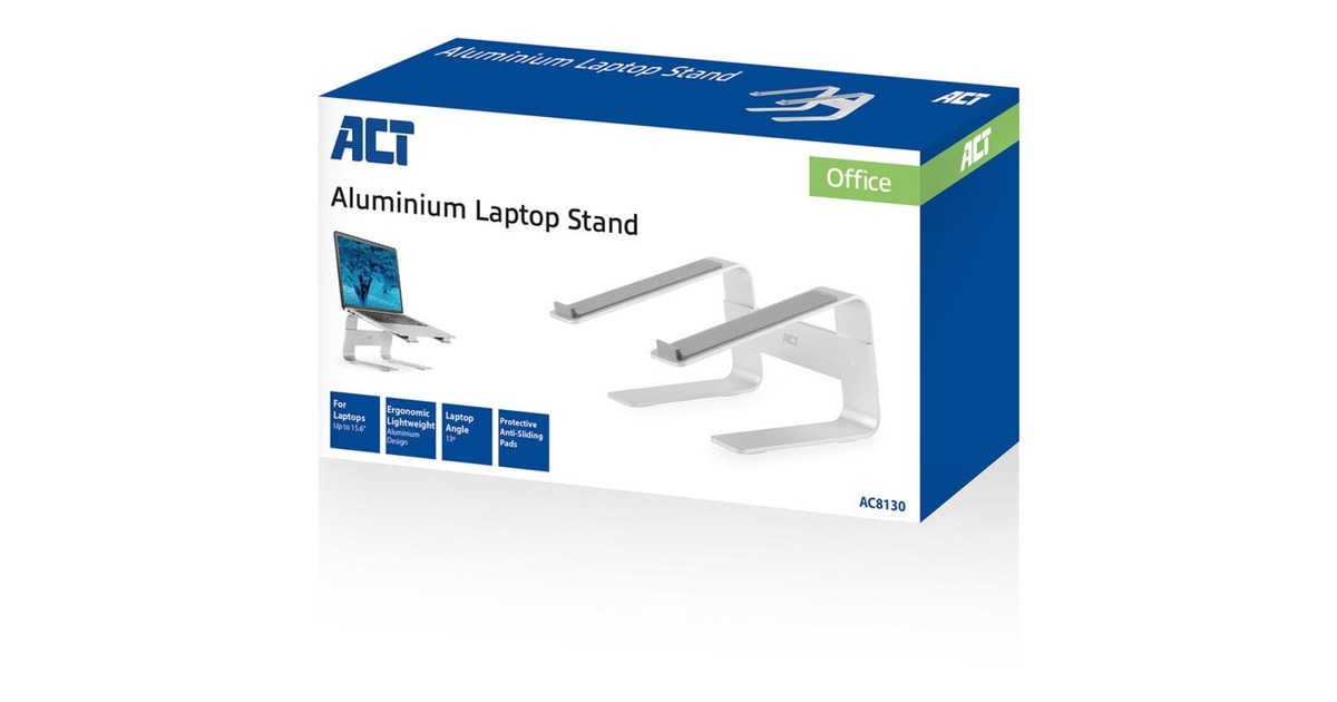 ACT ConnectivityLaptopstandaard aluminium  (Aluminium)