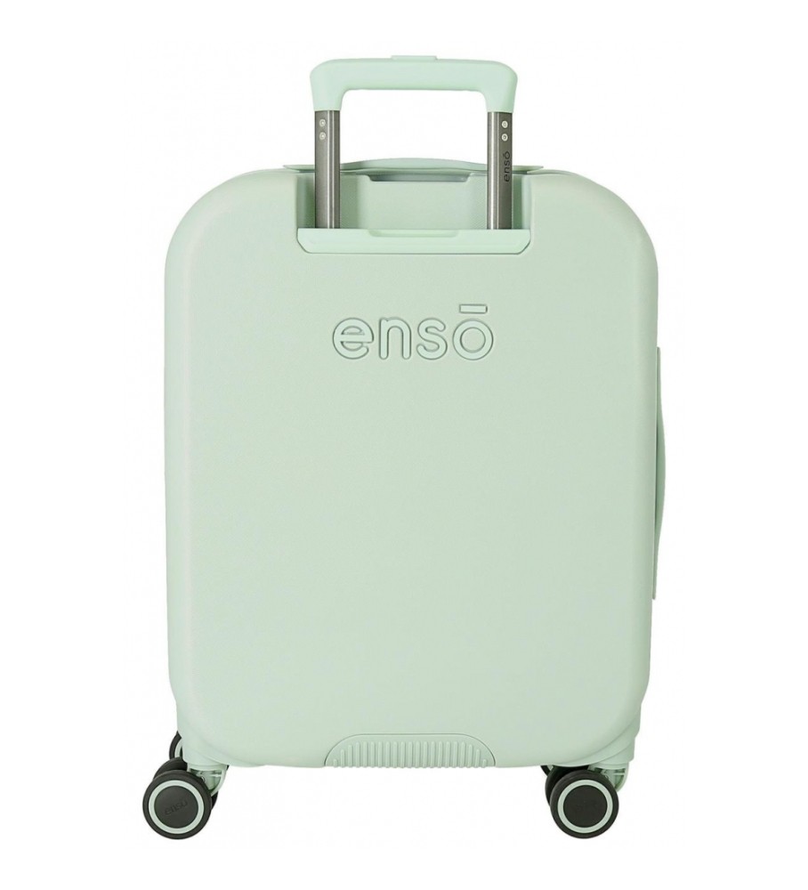 Mala de cabine Disney 100 Happiness com expansão de 55 cm, verde.