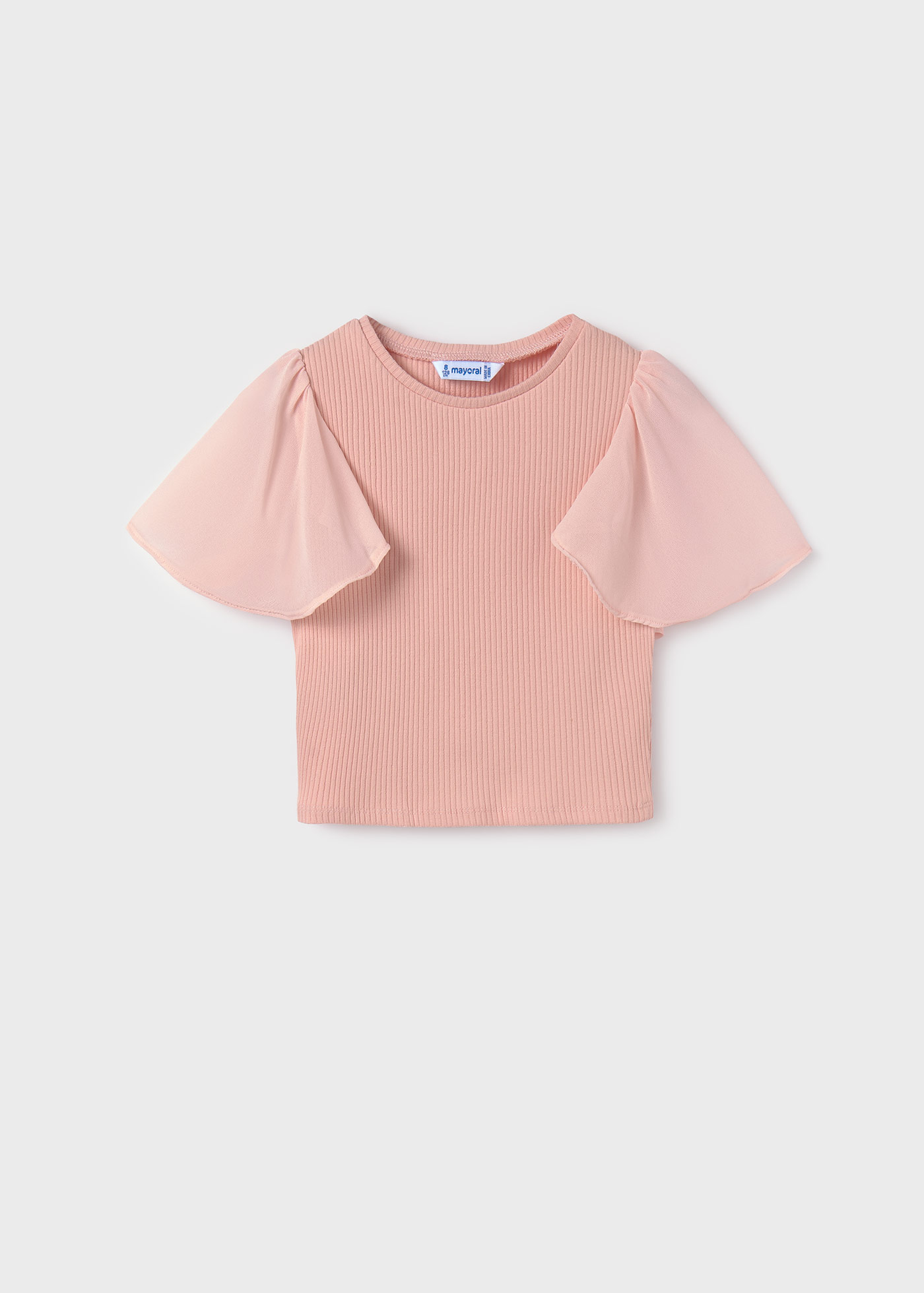 Camiseta canelada feminina