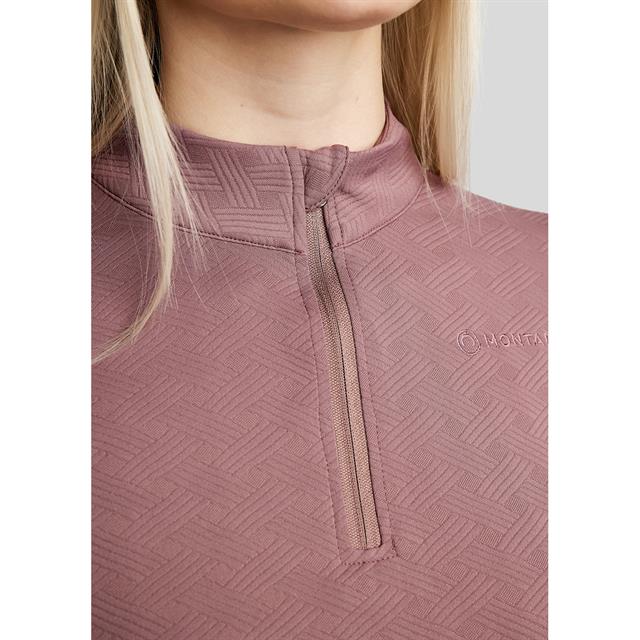 Trainingsshirt Montar MOCilia Jacquard Refined Middenroze
