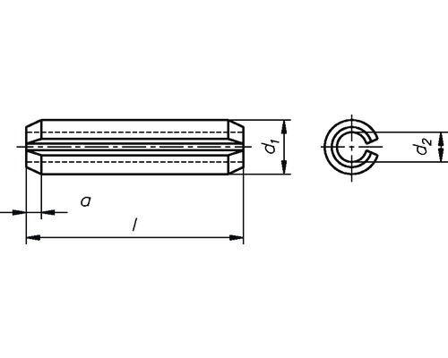 Zware veerpennen, 10x40 mm, staal, 50 stuks