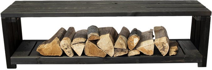 Intratuin tuinbank Lyon zwart 150 x 38 x 43 cm