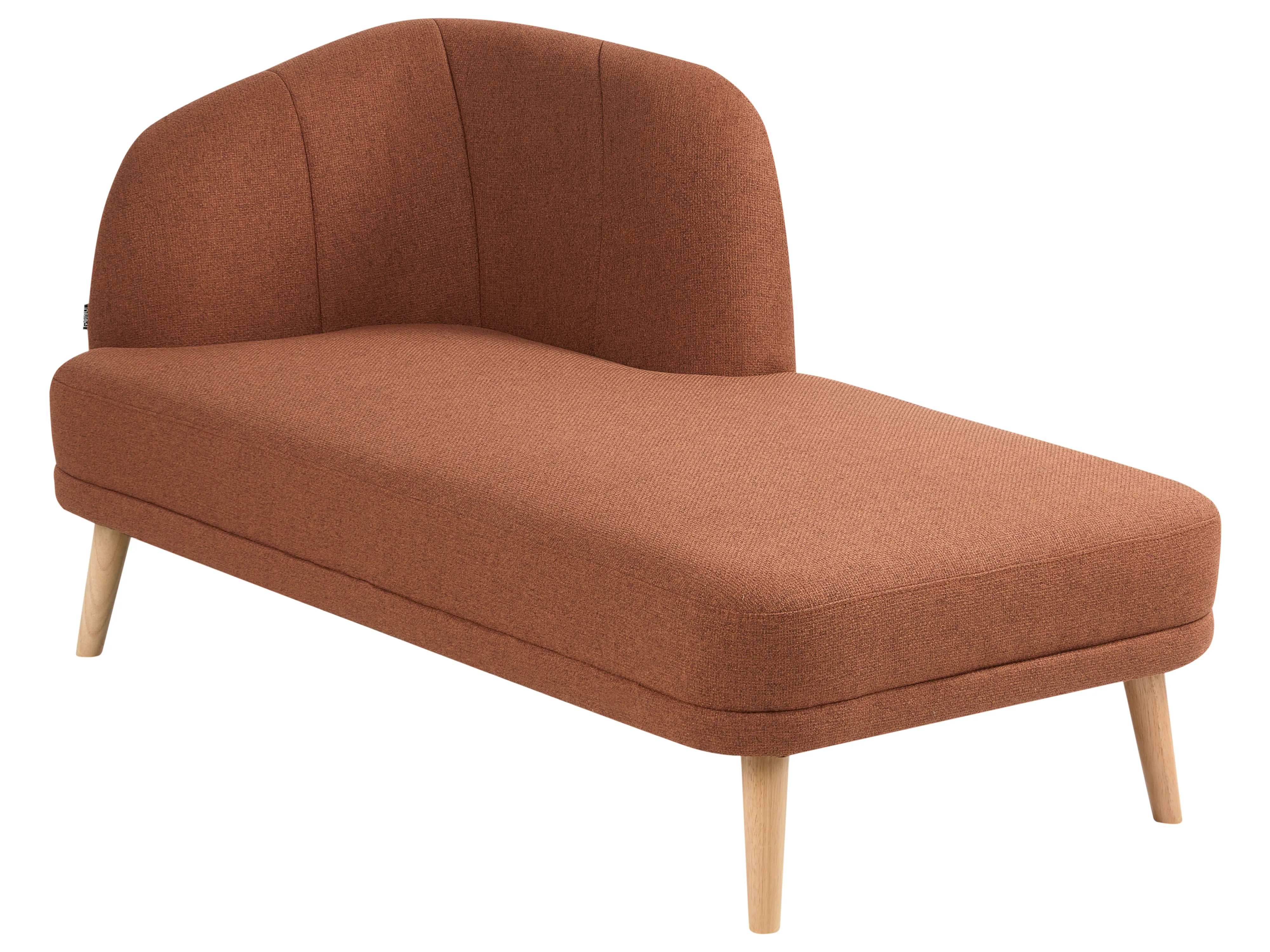 Linkszijdige chaise longue TANLAY Stof Goudbruin