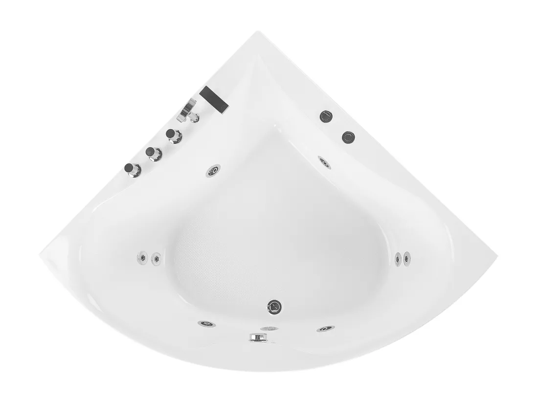 Baignoire d'angle blanche 187 x 133 cm ISLITA