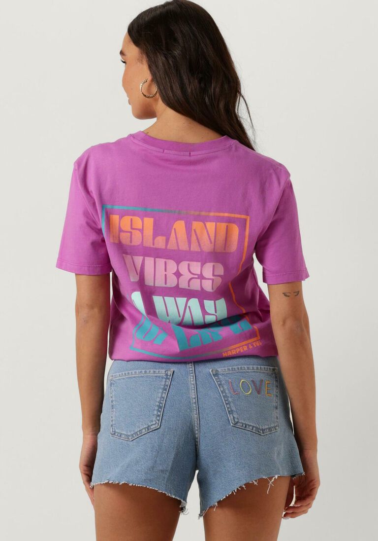 HARPER & YVE paarse harper & yve t-shirt islandvibe-ss