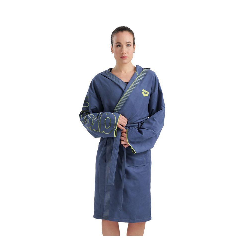 Arena ZEAL PLUS - Peignoir navy/lime
