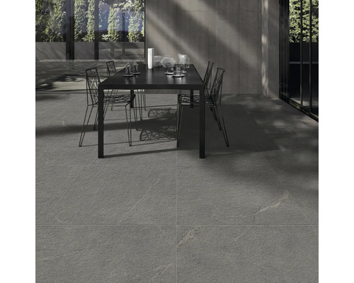 FLAIRSTONE porseleinen terrastegel Canyon Grey gerectificeerde rand 90 x 90 x 2 cm