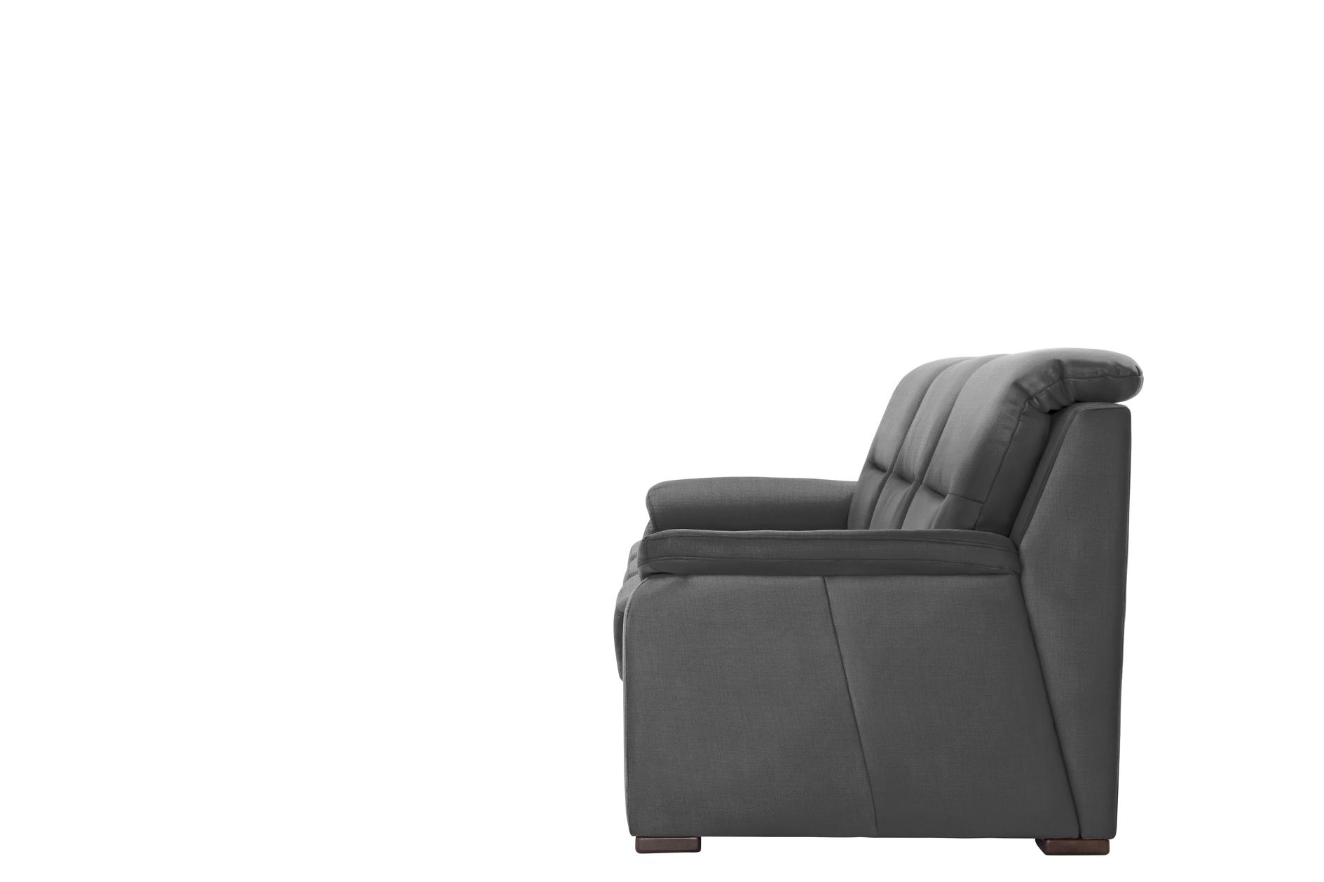 polsterpower 3-Sitzer-Sofa - Miro grau - Basismodell