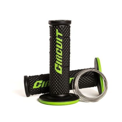 Poignées de guidon Circuit Equipement V Universel - Noir / Vert