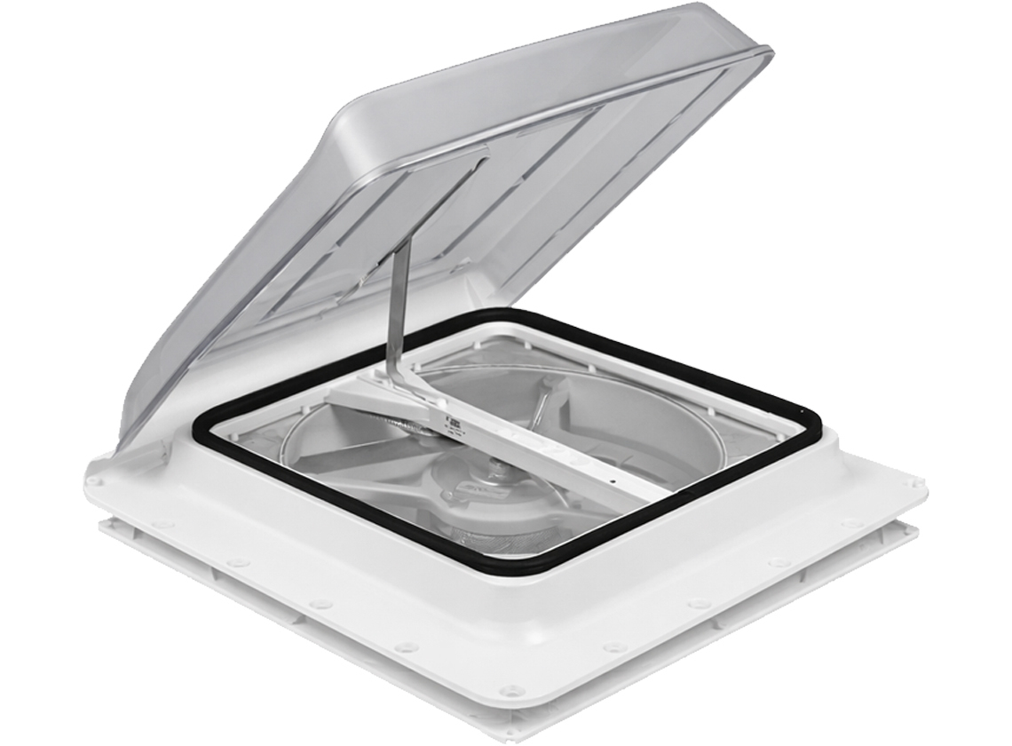 Fiamma Turbo Vent Premium 40 x 40 dakluik met ventilator - transparent