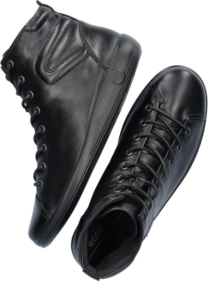 ECCO SOFT 2.0 dames Veterboot Sneakers Zwart
