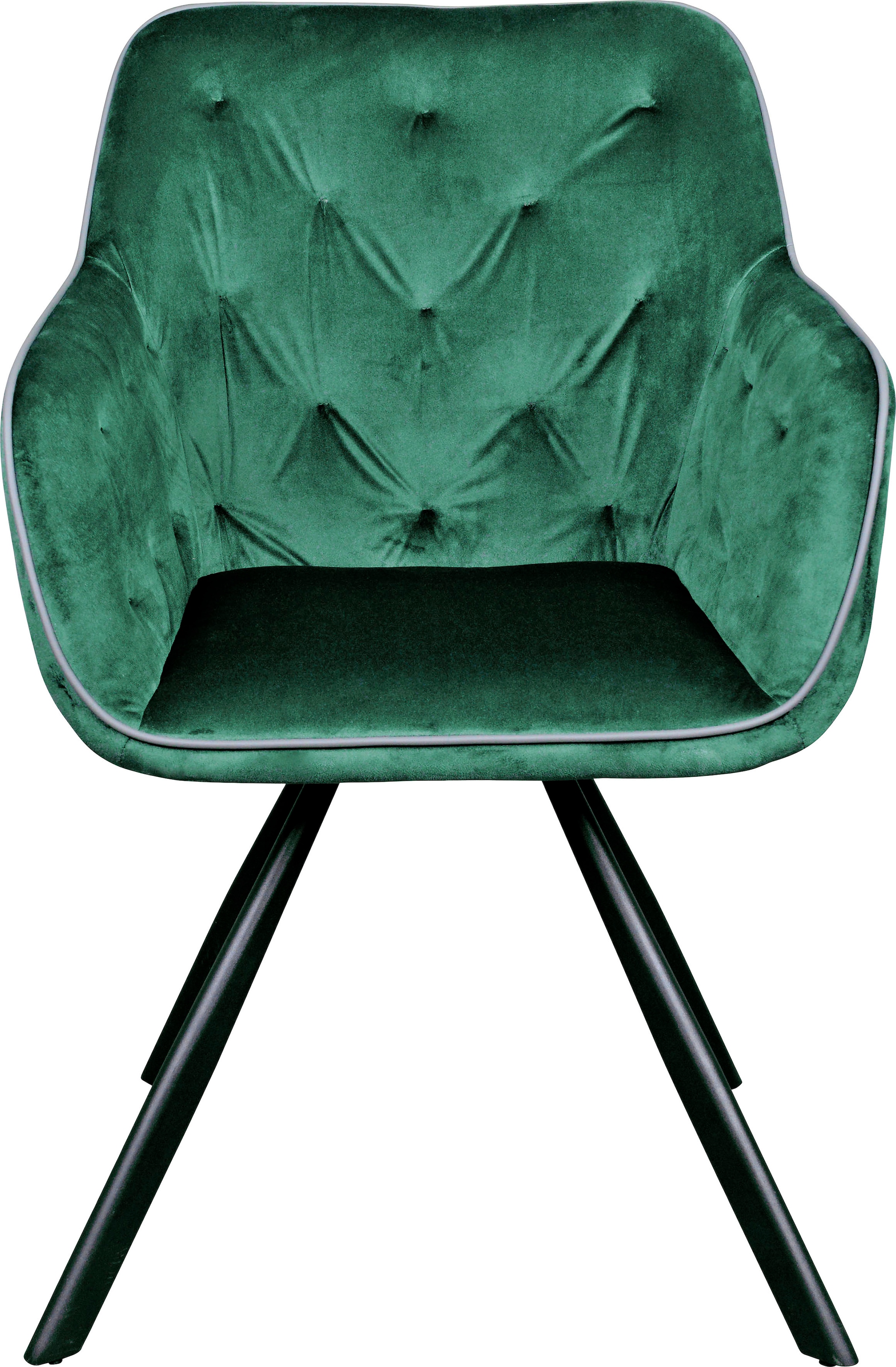 Kayoom Polsterstuhl »Stuhl Eann 125, Stuhl im Retro-Design, edles Design« () 1 Stk.stilvoll, pflegeleicht, samtweicher Stoffbezug, edles Design
