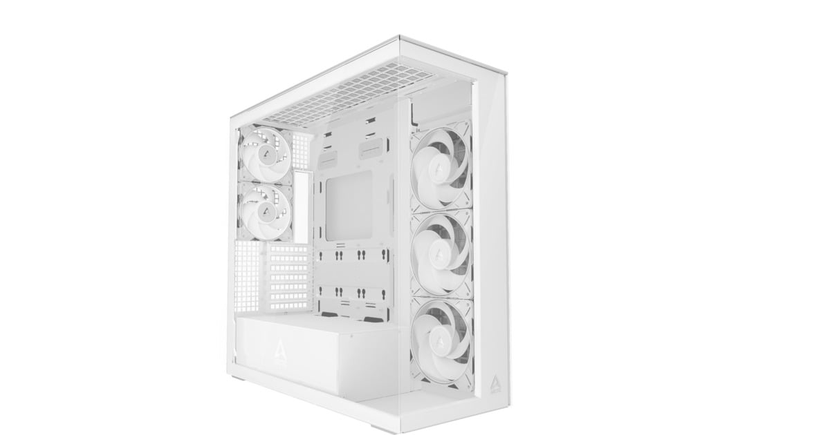ARCTICXtender midi tower behuizing  (Wit | 2x USB-A | 1x USB-C | RGB | Tempered Glass)