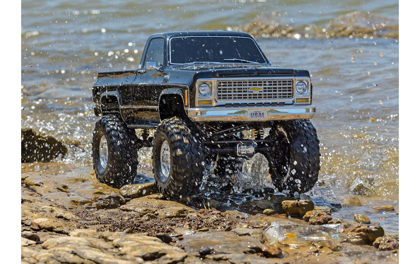 Scale Crawler TRX-4 Chevy K10 Schwarz ARTR, 1:10<br>Rockcrawler mit Chevrolet Squarebody Pickup Karosserie