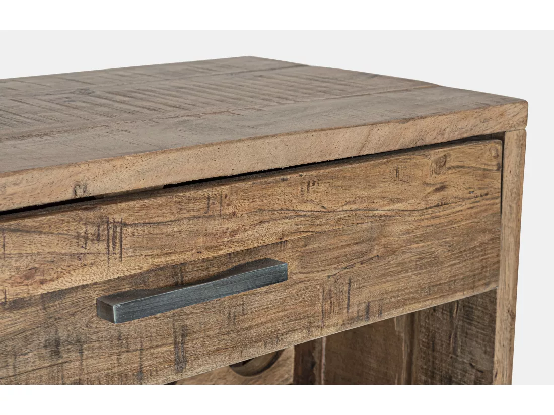 Armoire à vin avec 1 tiroir acacia marron Emete L 60cm
