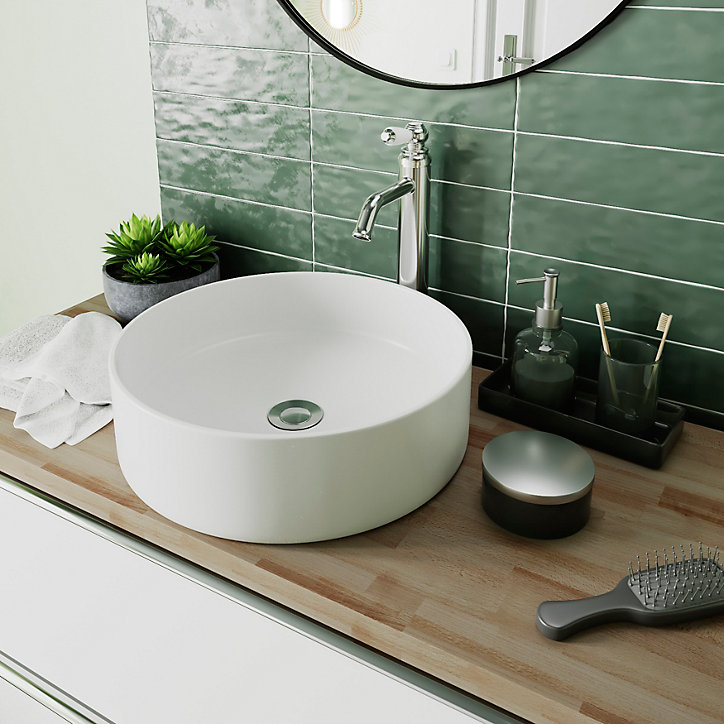 Plan de toilette GoodHome Hartland L. 100 cm chêne