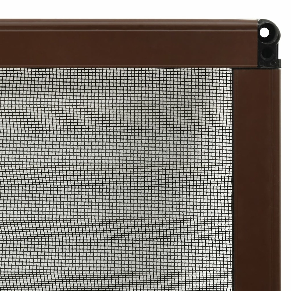 Moustiquaire plissée pour fenêtre aluminium marron 60x80 cm