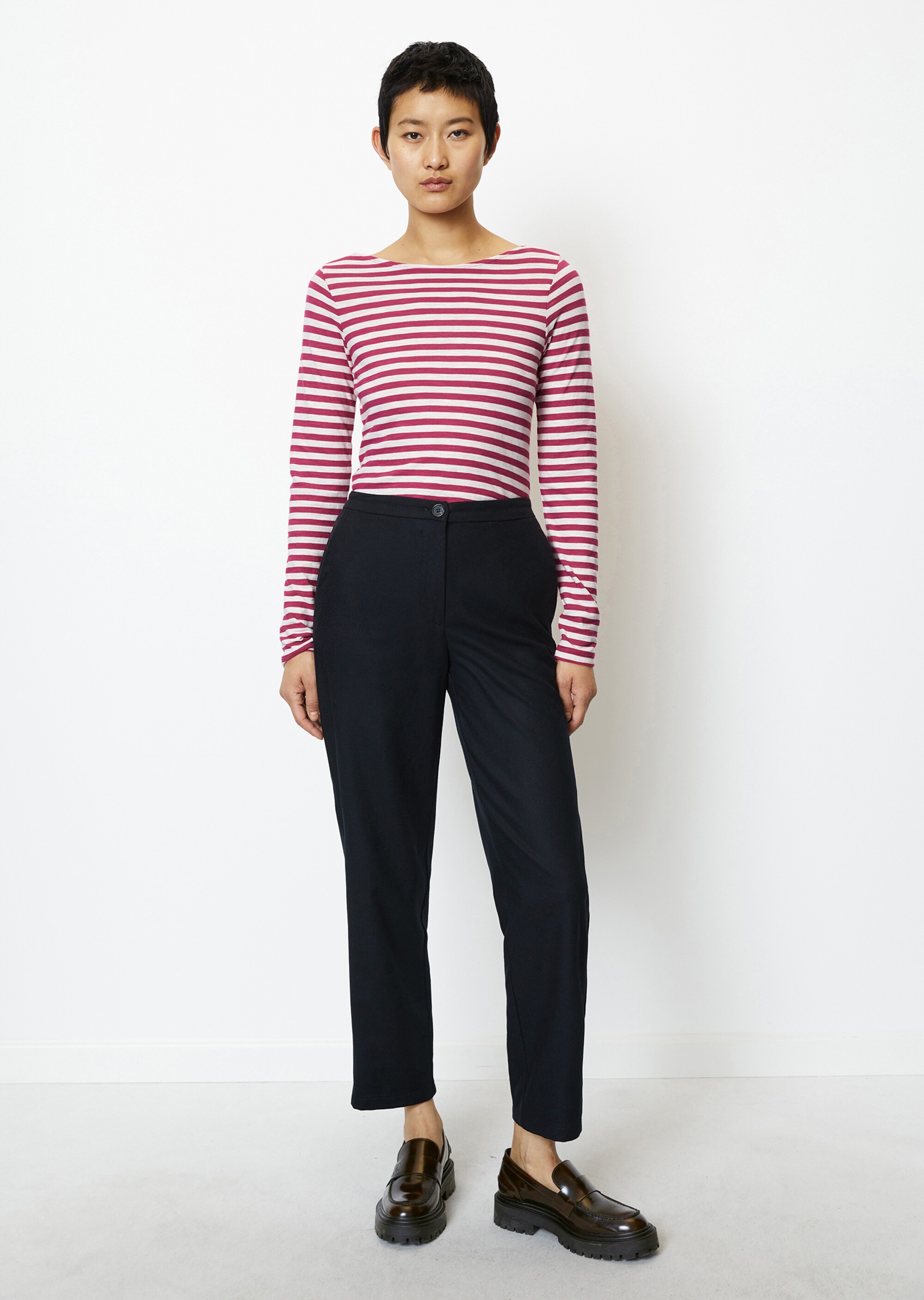 Longsleeve regularaus Slub-Jersey