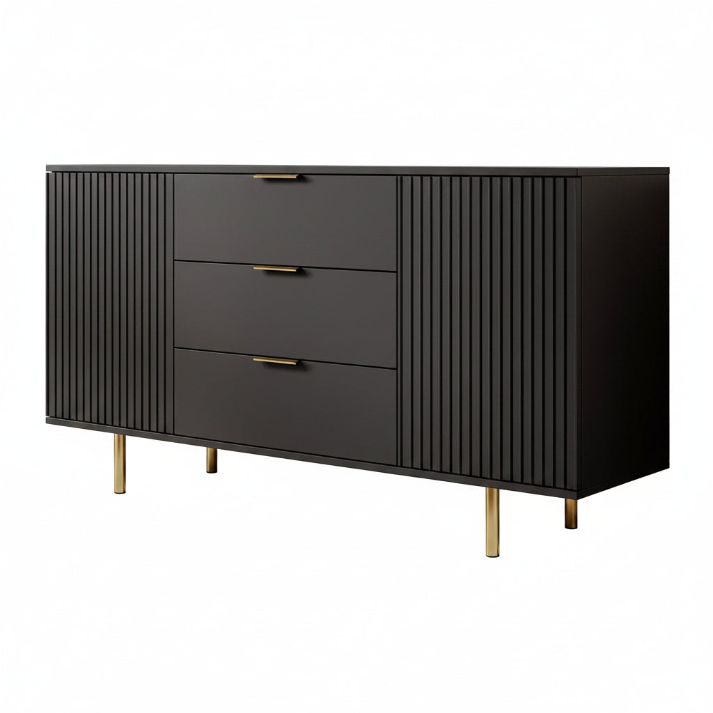 Nicola - Dressoir - Zwart - 150x41x80 cm