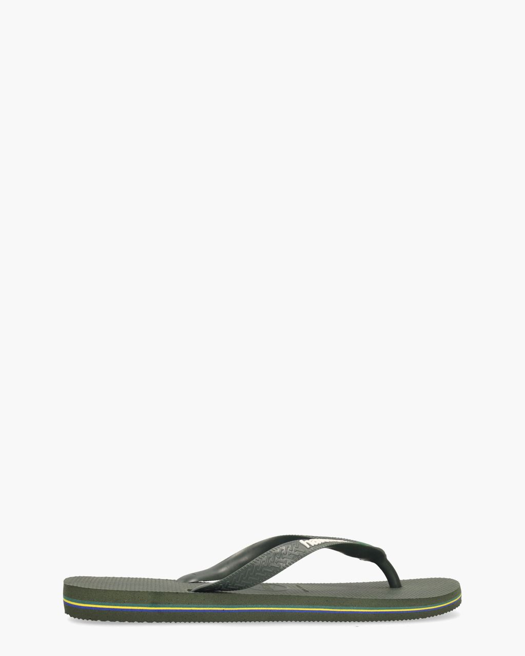 Havaianas Brasil Logo Donkergroen Herenslippers