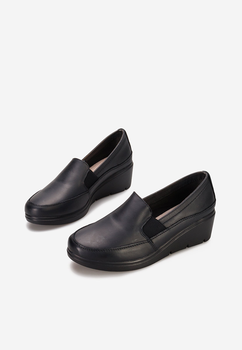 Chaussures casual à plateforme noirs Sabra