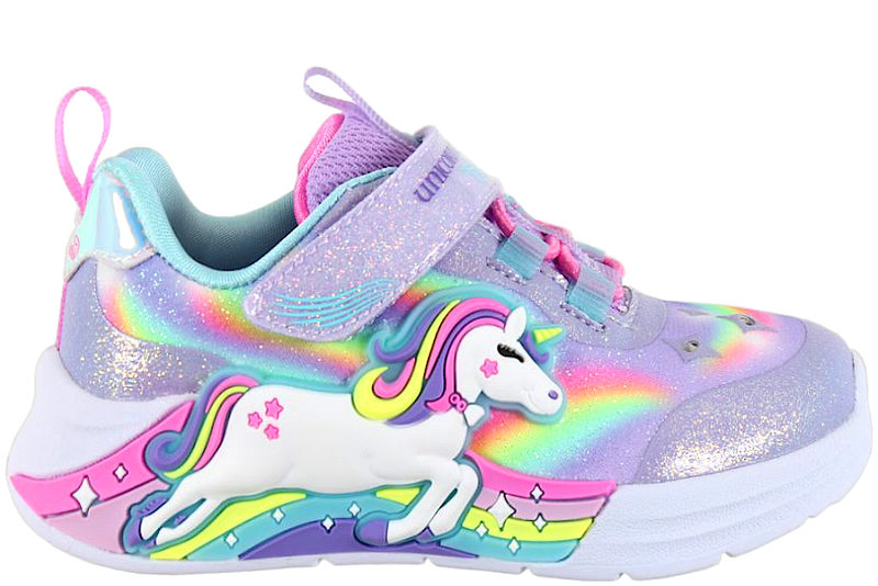 SKECHERS S LIGHTS UNICORN CHASER RAINBOW COLOR