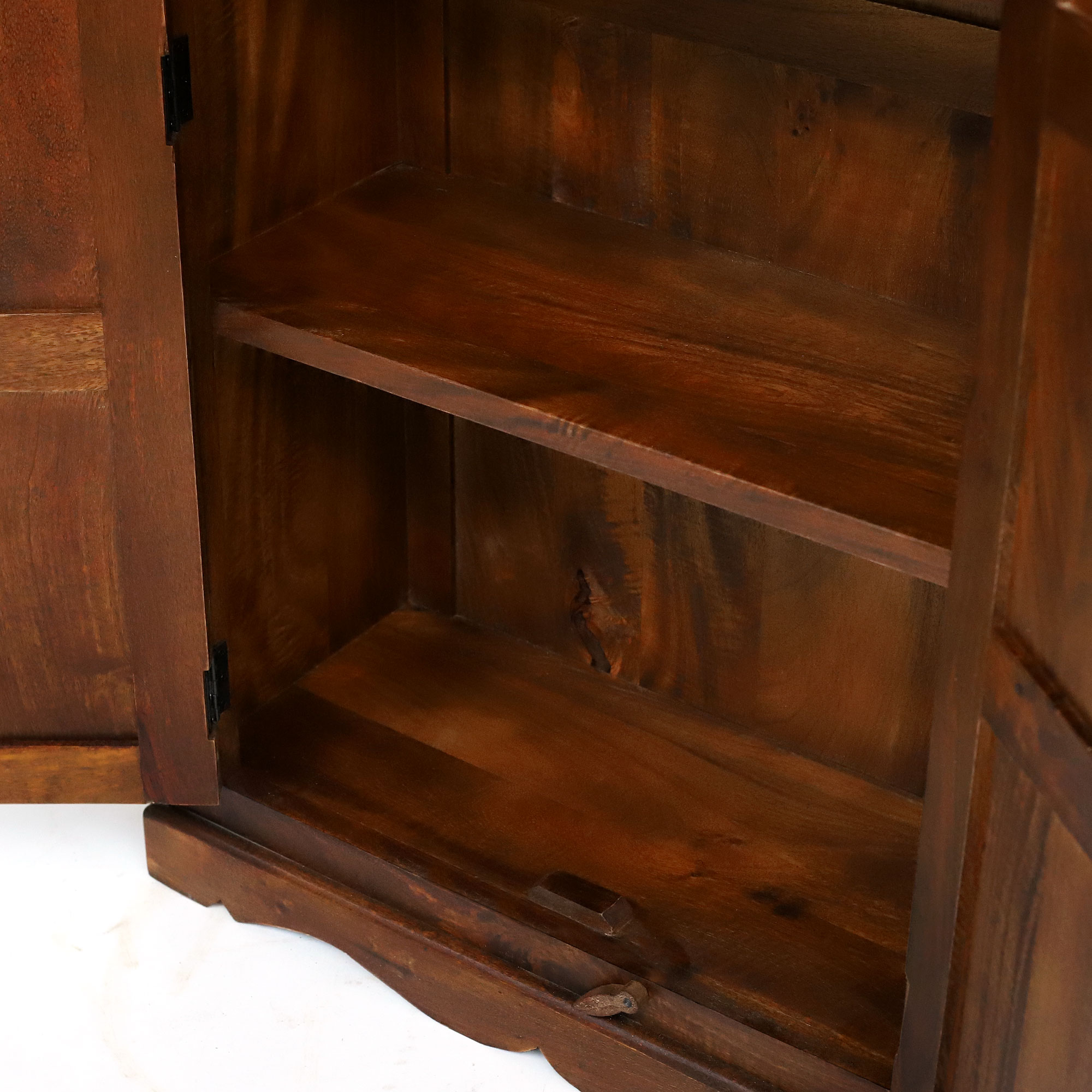 Schrank aus massivem Mangoholz, braun, T 40 cm, B 90 cm, H 150 cm von fischer's lagerhaus