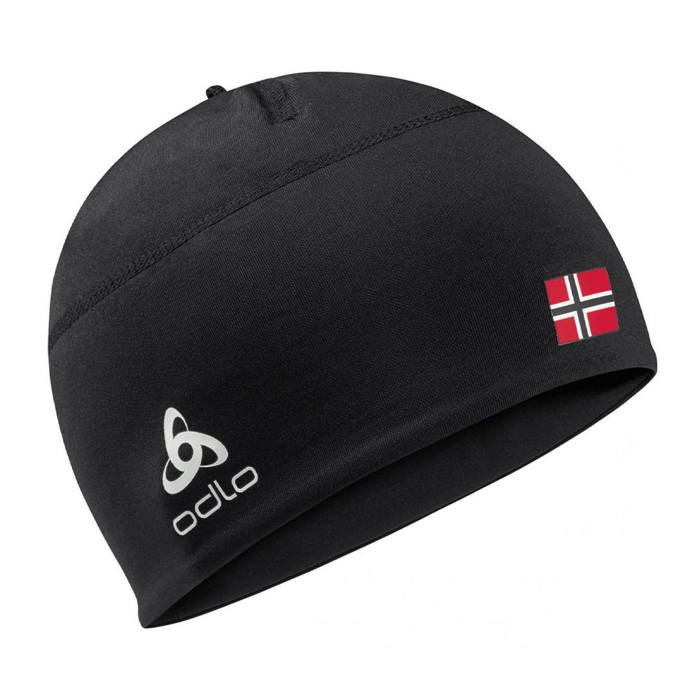 Odlo FAN WARM ECO - Bonnet black/norwegian flag