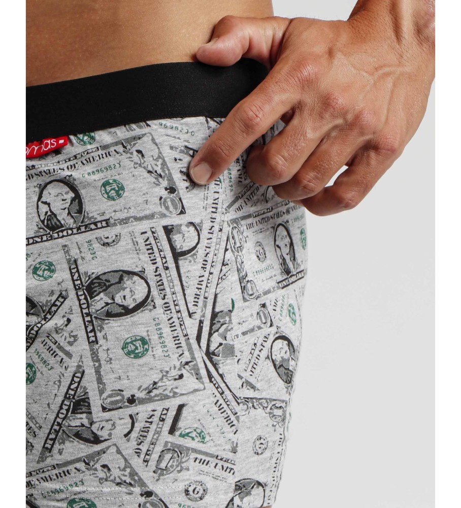 Admas Boxer Economize Dinheiro cinza