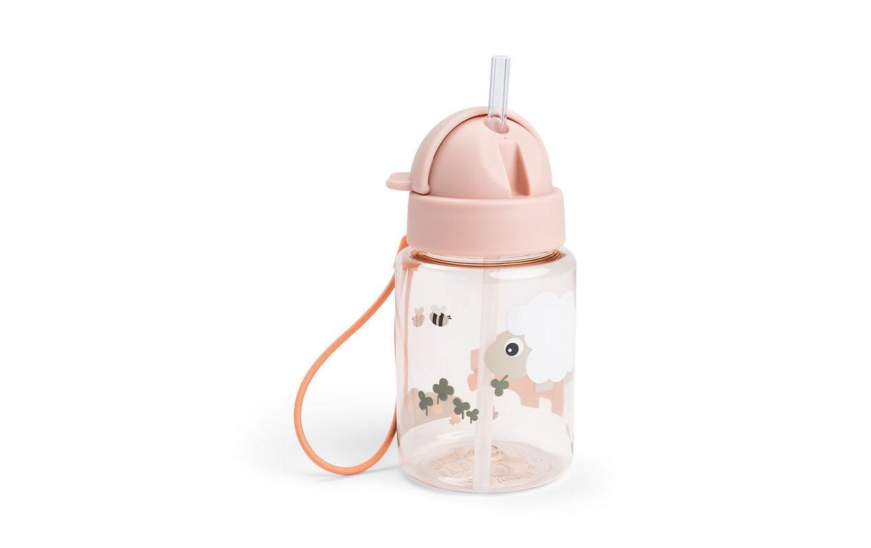 Trinkflasche Tiny Farm Rosa 280 mlTrinkflasche mit Strohhalm