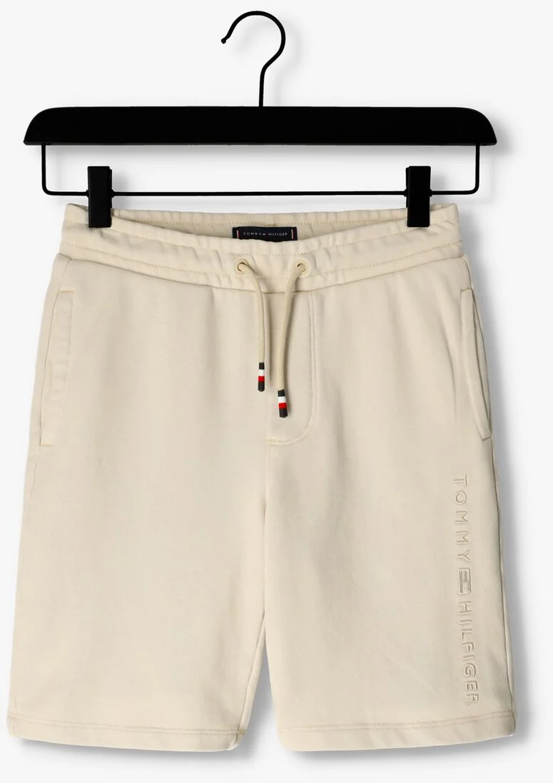 TOMMY HILFIGER beige tommy hilfiger korte broek tonal logo sweatshorts