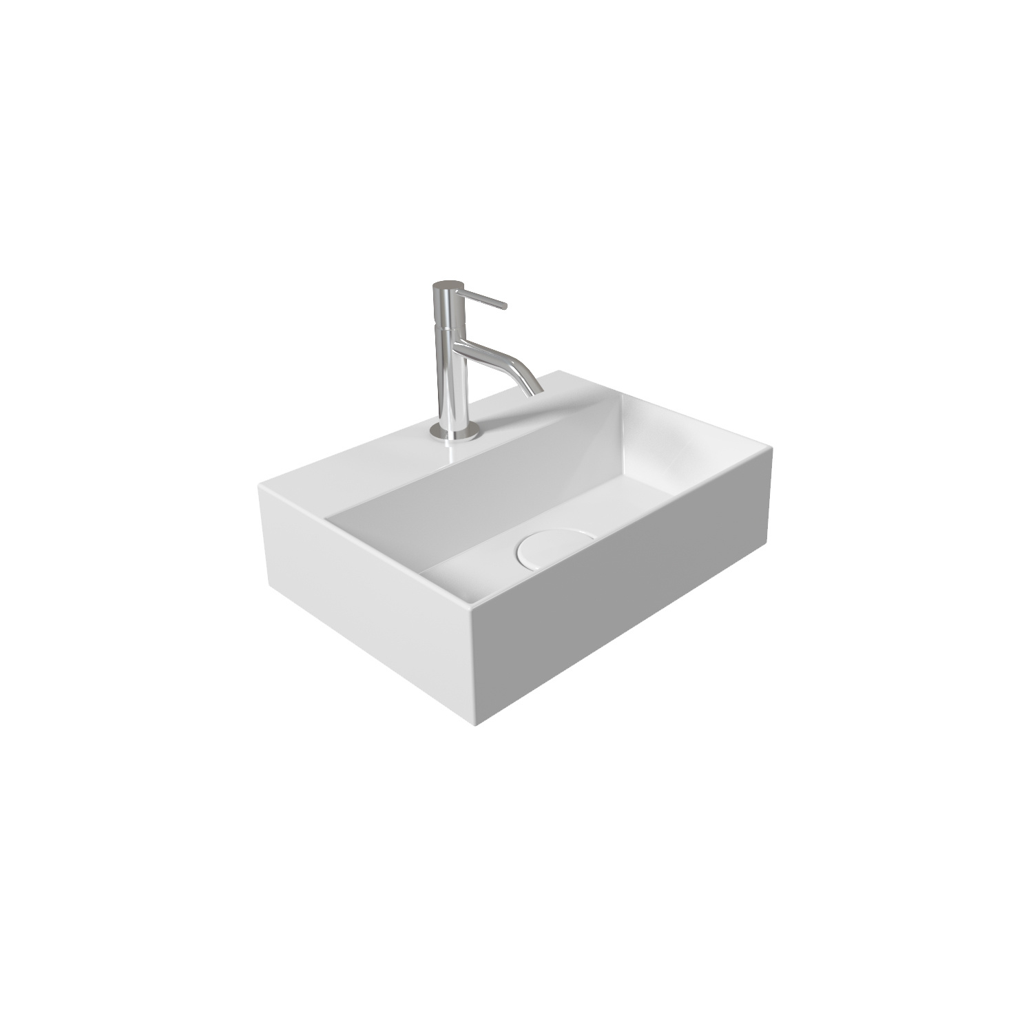 Salenzi Spy Fontein met clickwaste 40x30 cm mat wit