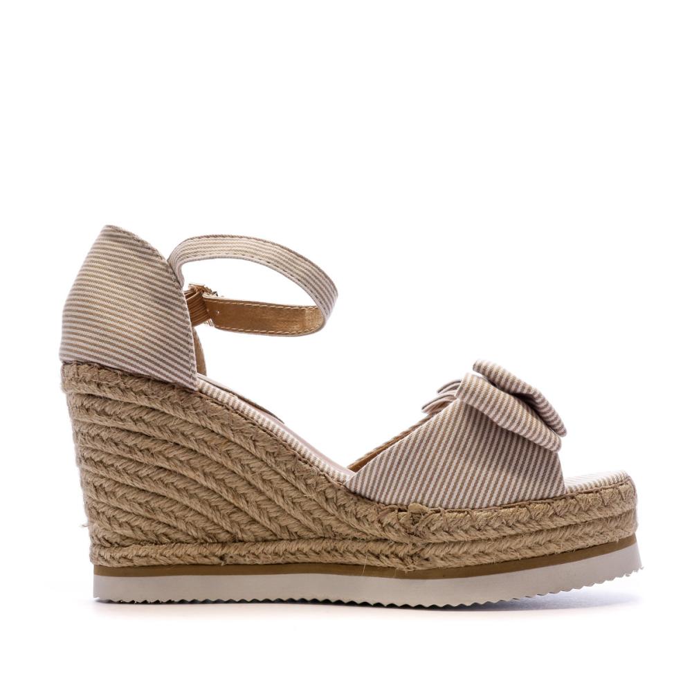Beppi Sandales Compensées Beige Femme Beppi