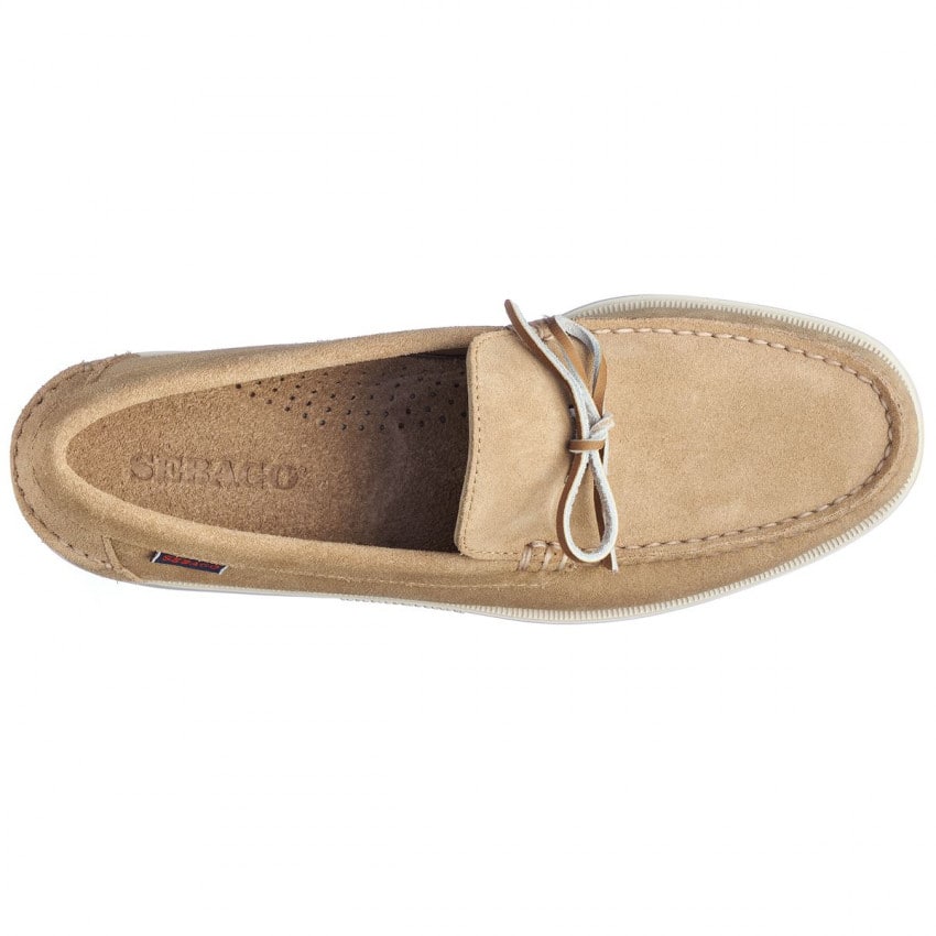 DOCKSIDES SCHOODIC BEAT OUT Beige Camel-Chaussures bateau pour femme en cuir suede