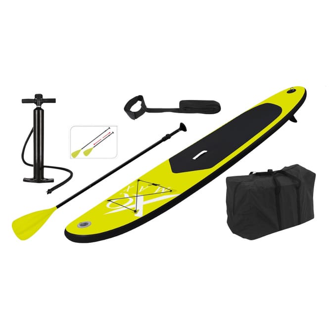 Stand-Up-Paddle Board Set - QSMAX - ca. 285 x 71 x 10 cm - in schwarz/gelb