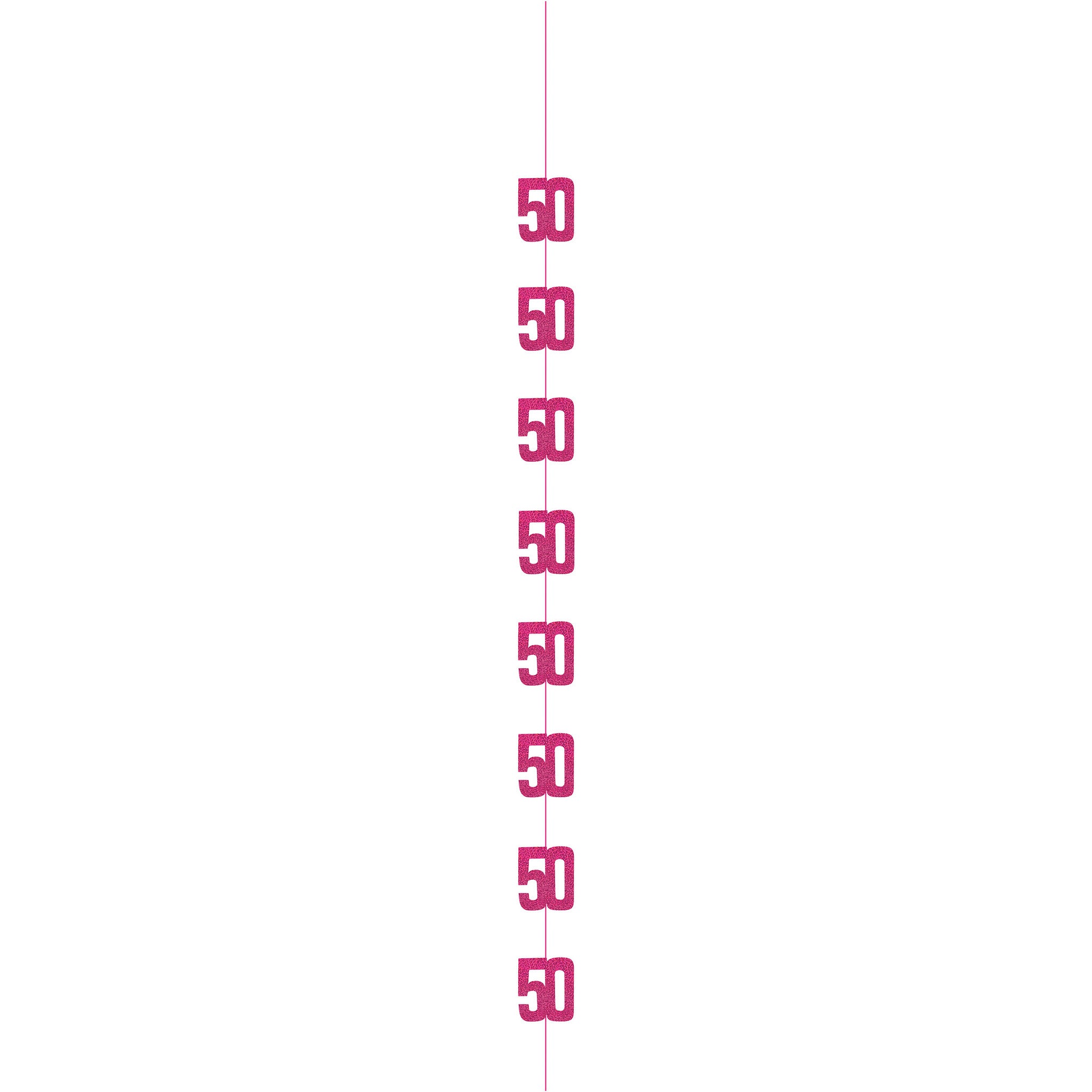 50 Jaar Hangdecoratie Roze 1,52m