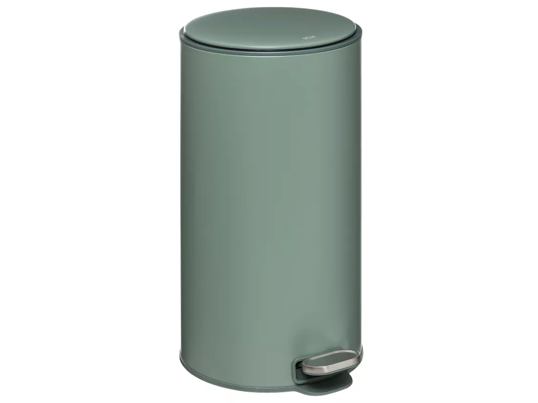 Poubelle ronde 30 Litres en Métal Vert