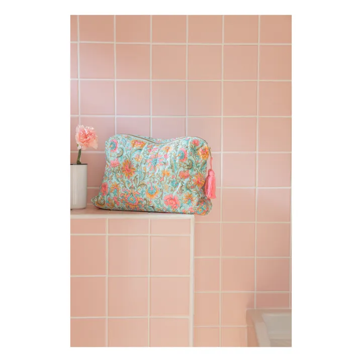 Louise Misha Pochette Teiki en coton bio | Vert d'eau