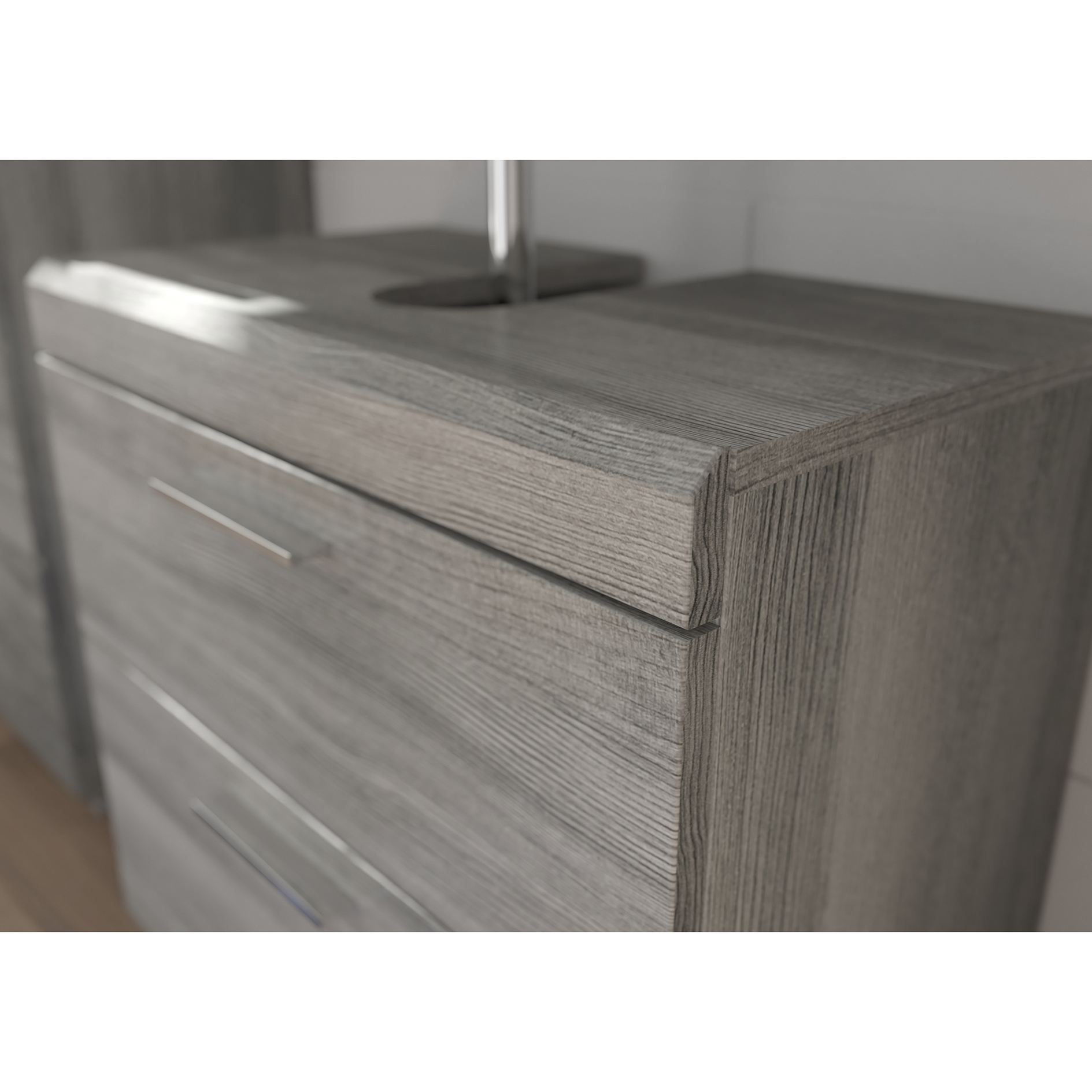 Waschbeckenunterschrank SOUL - Rauchsilber - 60 cm