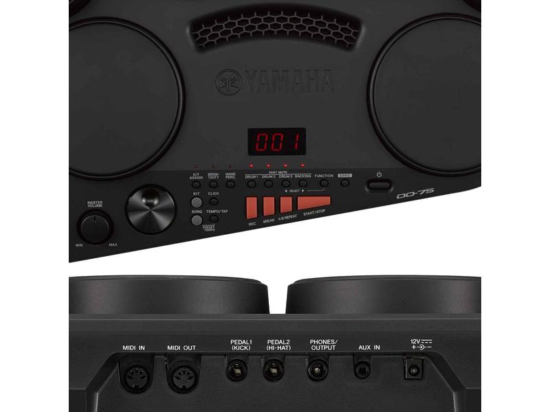 Yamaha E-Drum DD-75 Transportables und kompaktes All-in-One-Digital-Drumset