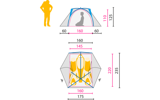 Jack Wolfskin Exolight III Kuppelzelt für 3 Personen
