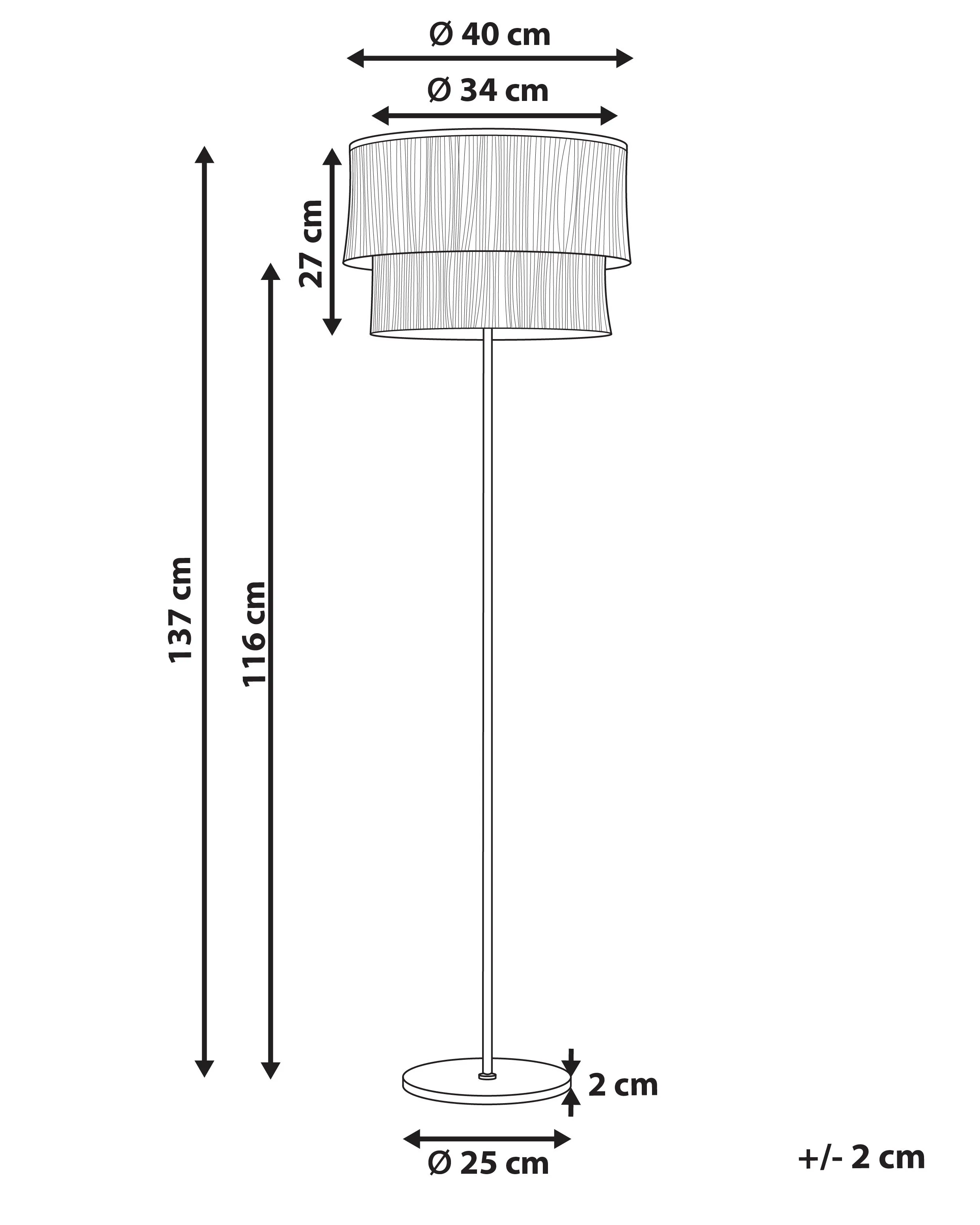 Staande lamp PERISTERI Metaal Bruin