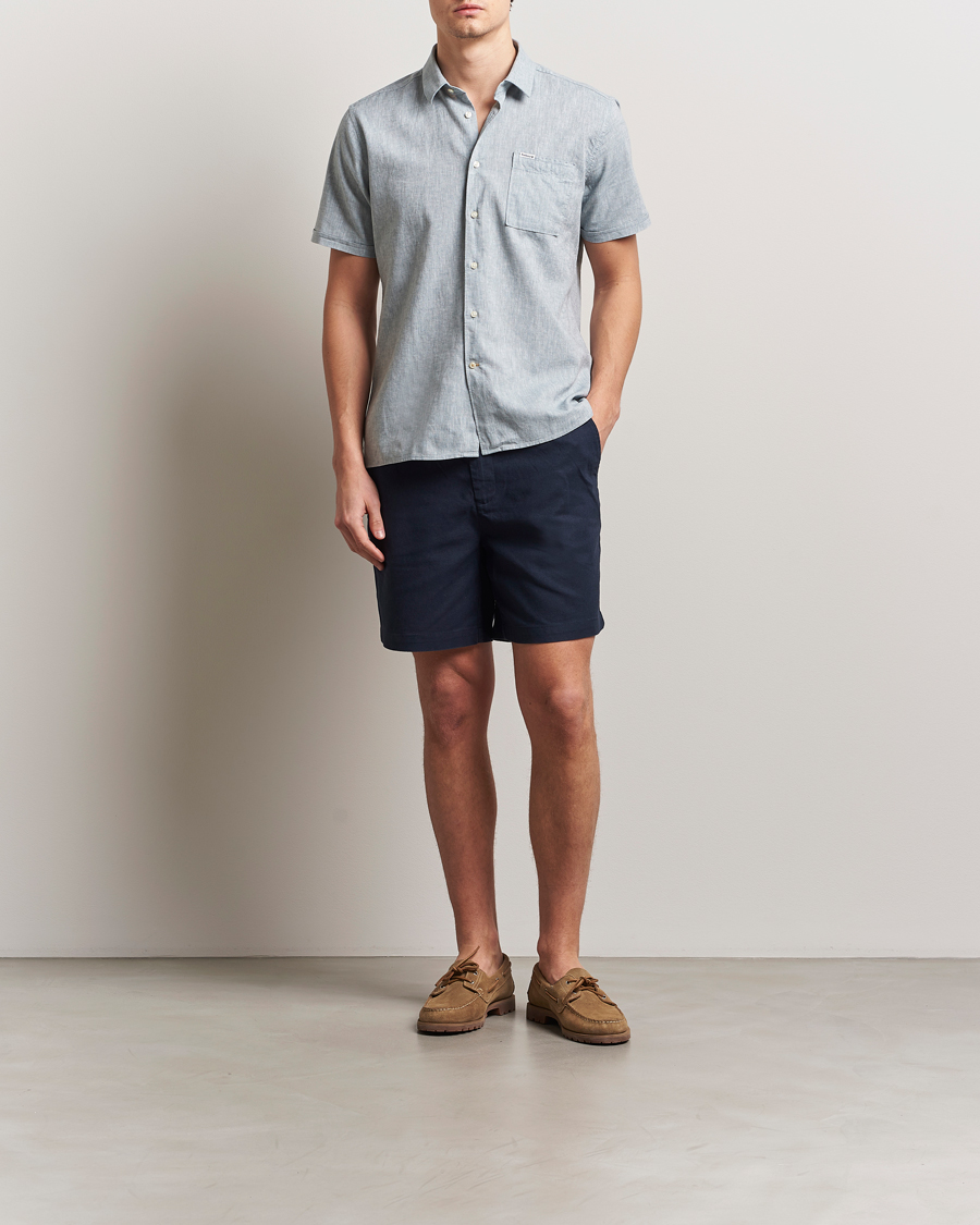 Barbour Lifestyle Cotton/Linen Relaxed Shorts Navy