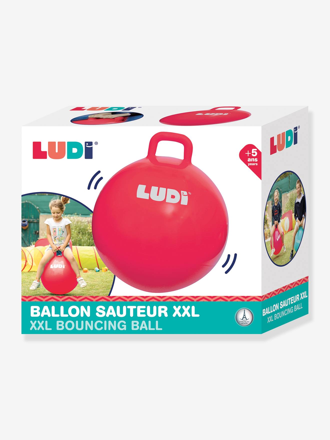 Bola vermelha pula-pula tamanho XXL