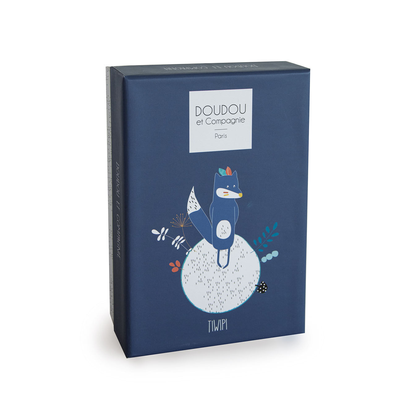 Doudou et Compagnie Loup Tiwipi avec mouchoir bleu