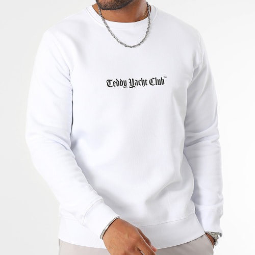 Sweat Crewneck Art Series Dripping Pink Blanc