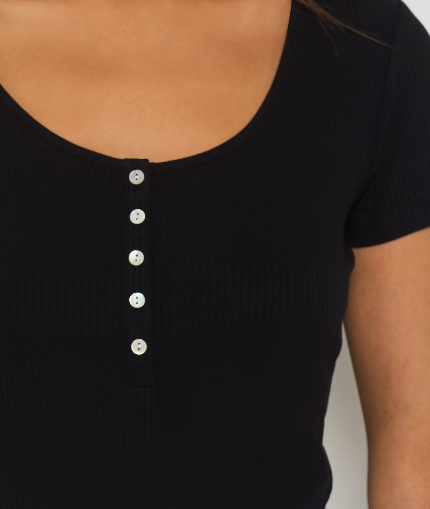 T-shirt cotelé