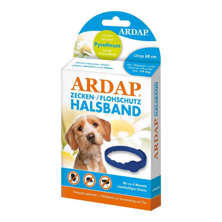 Ardap Zecken-/Flohschutzhalsband kl. Hunde + Welpen bis 10 kg, 1 St