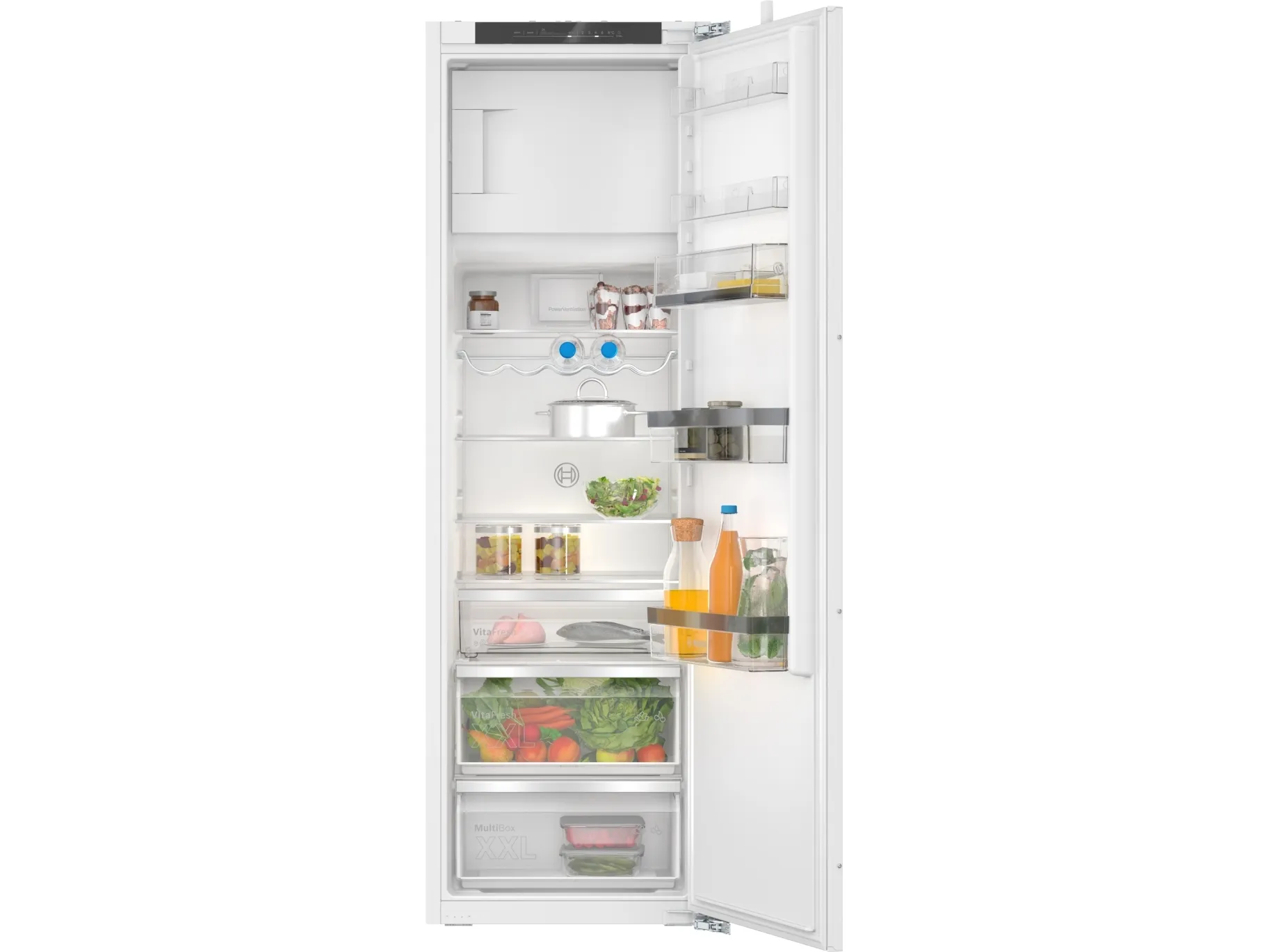 Bosch Serie | 6 KIL82ADD0 - Køleskab med fryseenhed - til indbygning - niche - bredde: 56 cm - dybde: 55 cm - højde: 177.5 cm - 280 liter - Klasse D